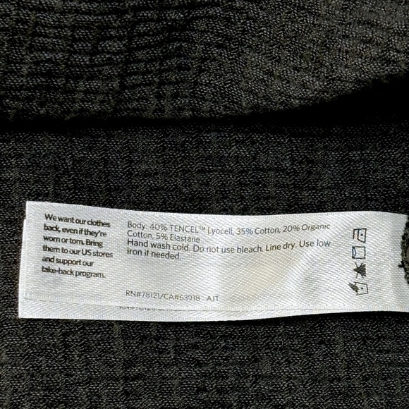 Eileen Fisher Textured Ripple Knit Seaweed Round Neck 3/4 Sleeve Top Medium - Picture 11 of 15